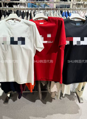 SHUI韩国直邮FL26新款男女同款休闲百搭短袖T恤上衣FS262RS01X018