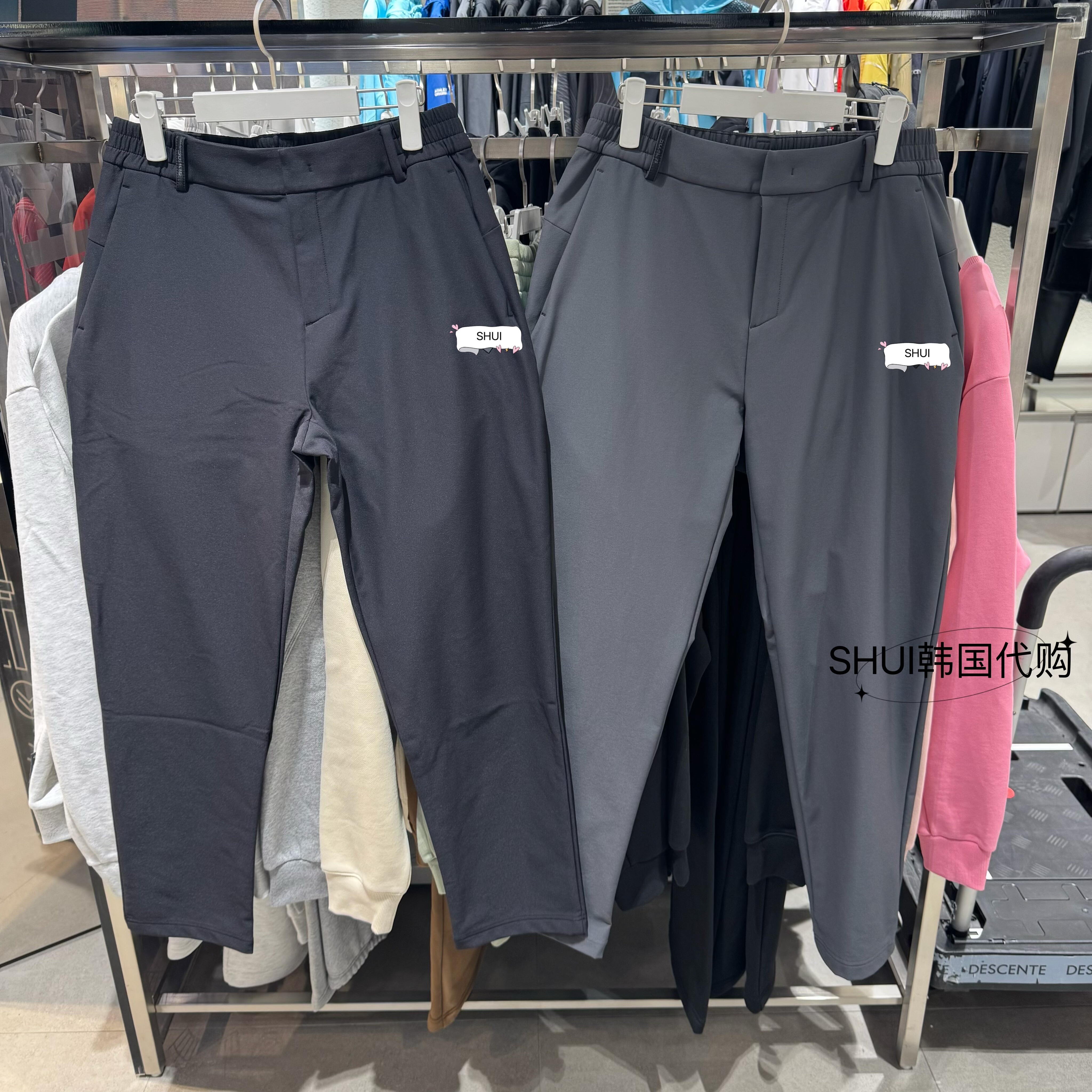 SHUI韩国代购D25新款秋冬男款薄绒修身百搭长裤SQ421DPTO1