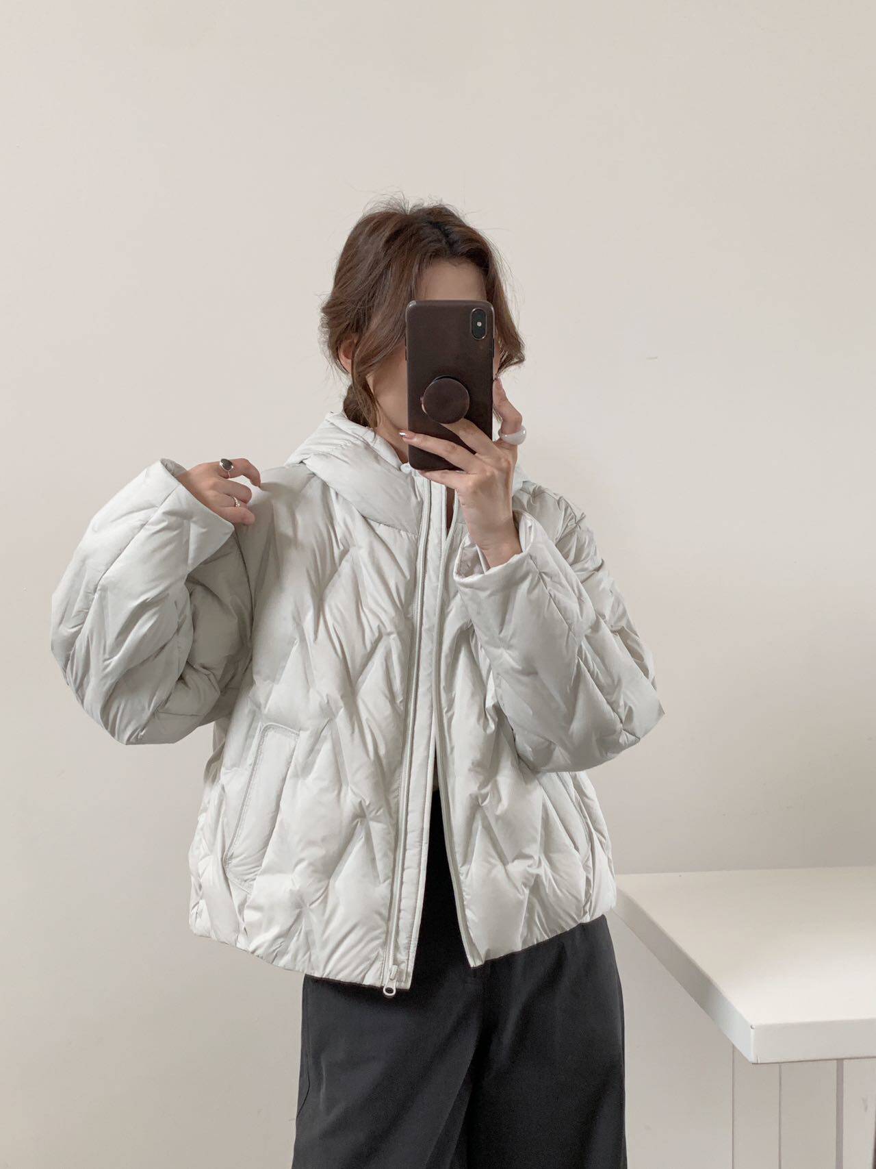 2025新国标90绒连帽韩版羽绒服女短款秋冬百搭外套轻薄时尚潮流13