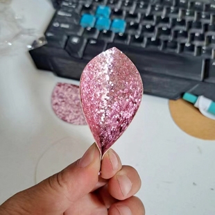 约500个 DIY场景装饰闪粉树叶材料手工服饰品耳朵辅料 清仓一袋装