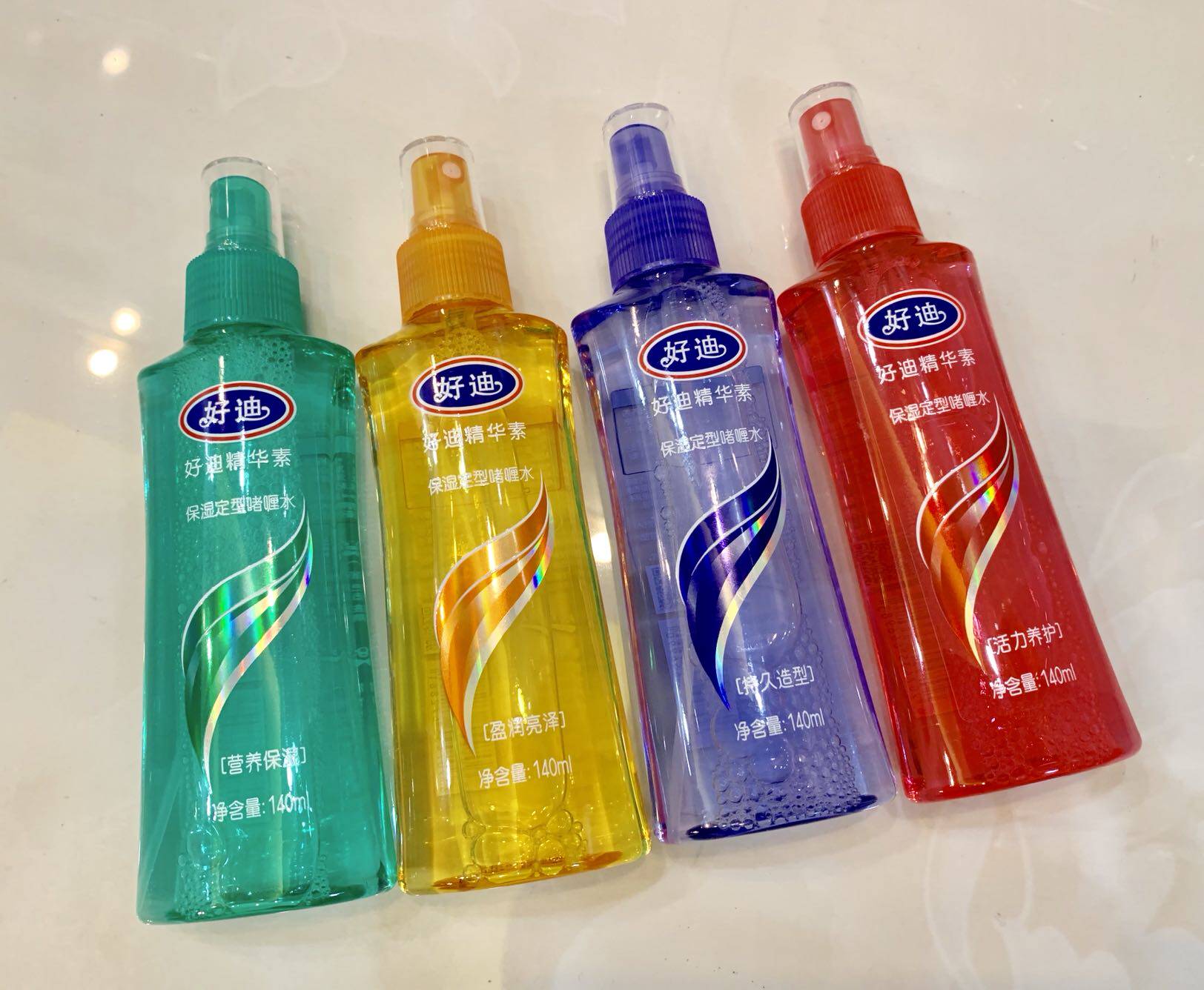 好迪定型啫喱水140ml特硬造型男女喷雾持久弹性保湿清爽4支起包邮