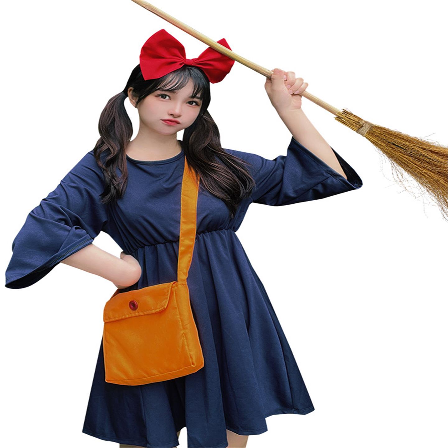 二次元成人cosplay 魔女の宅急便琪琪 亲子 动漫角色扮演服装
