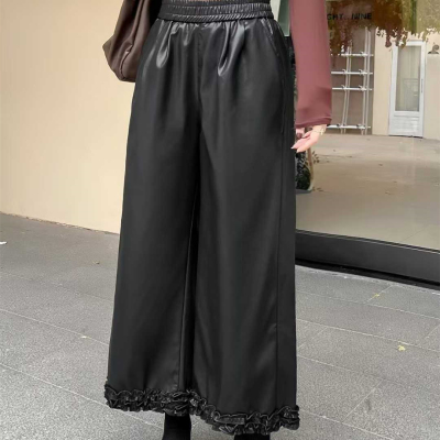 大码2025秋季新款显瘦皮裤