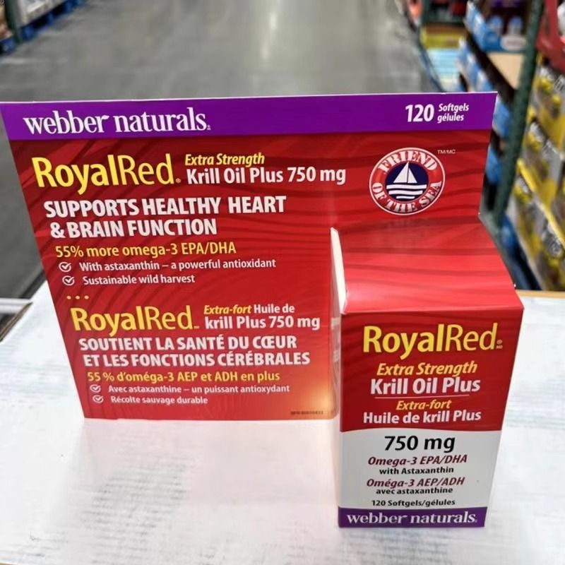 现货加拿大伟博RoyalRed Krill Oil虾青素南极红磷虾油胶囊120粒