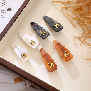 法式复古气质醋酸凯旋门发夹边夹侧边前额刘海夹发卡碎发夹子头饰