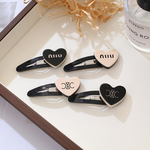 时尚甜美爱心凯旋门发夹高级感精致边夹侧边刘海夹bb夹夹子头饰