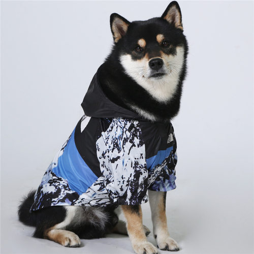 潮牌防风防雨防水狗面中大型犬雨衣狗狗衣服冲锋衣dog face