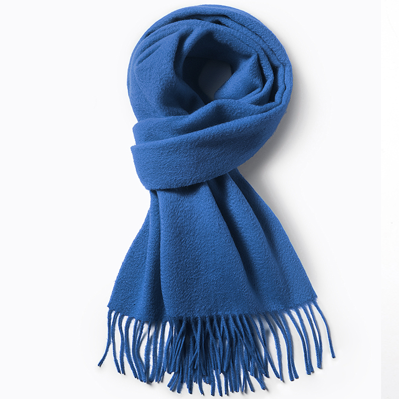 上海故事克莱因蓝山羊绒围巾女款冬季2025新款秋冬氛围感蓝色围脖