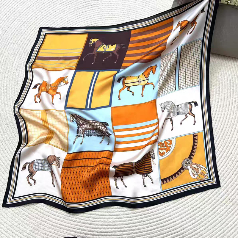 真丝丝巾妈妈闺蜜礼物通勤小方巾生日礼盒桑蚕丝围巾披肩