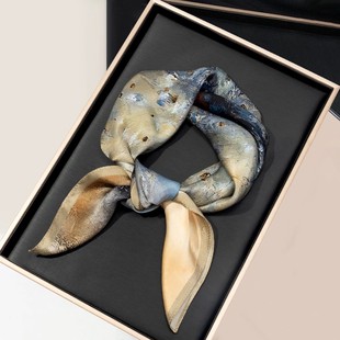 上海故事中国风真丝丝巾妈妈款女100%桑蚕丝方巾杭州丝绸小领巾