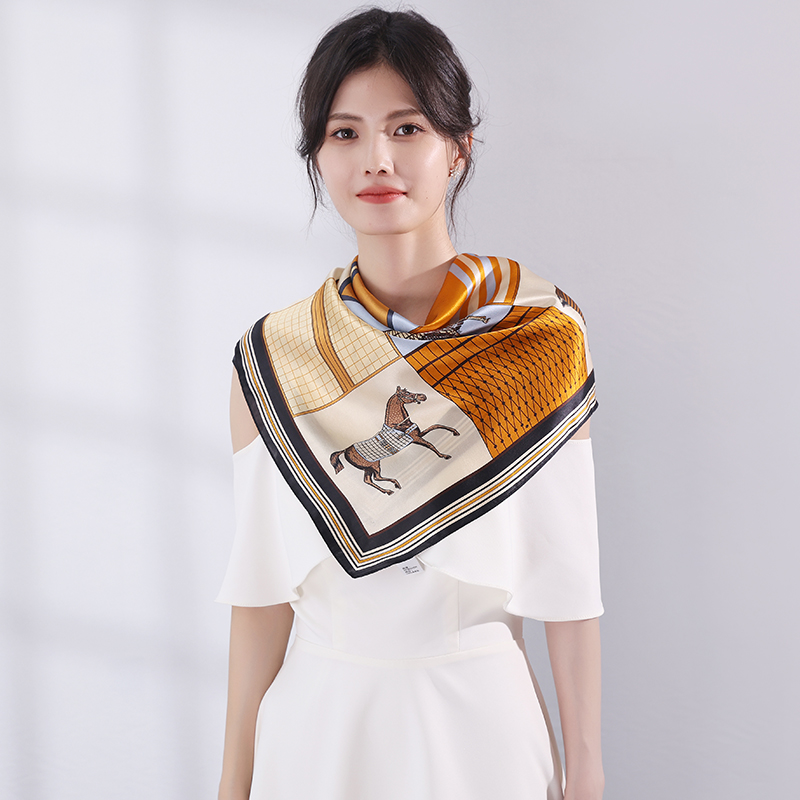 上海故事桑蚕丝真丝丝巾系脖妈妈女友生日礼物中方巾丝绸围巾礼盒