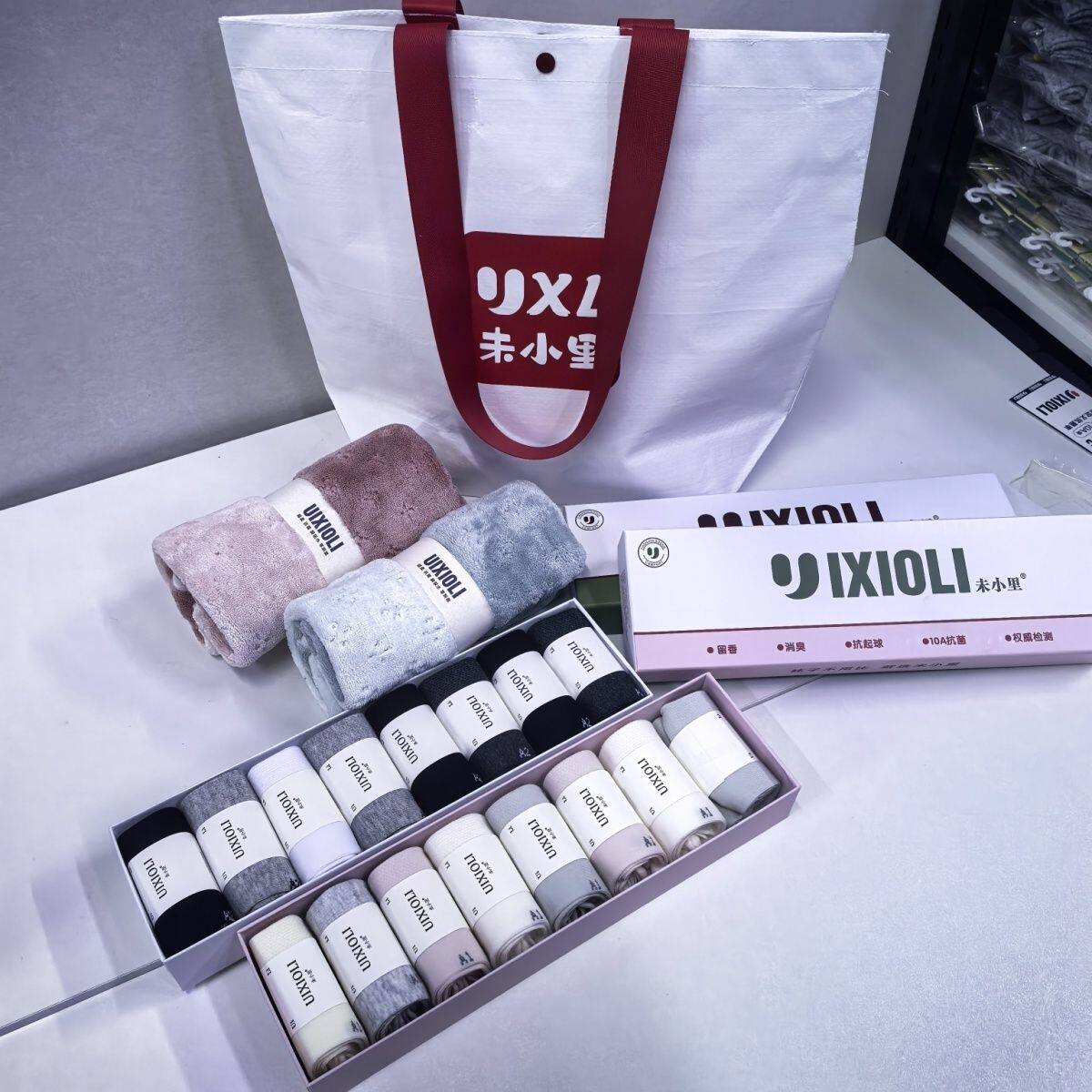 未小里男士女士袜子女士中腰棉袜子透气舒适吸汗抗菌透气运动春夏