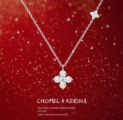 幸运四叶草s999纯银项链女轻奢小众设计高级锁骨链送女友礼物