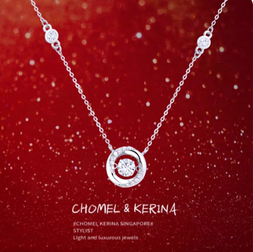 「三秒心动」纯银s999莫比乌斯环项链女款轻奢小众锁骨链生日礼物