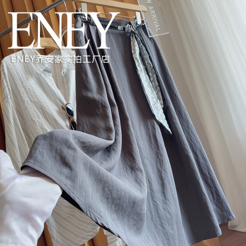 初秋正好~中薄舒适面料A字简约纯色优雅气质百搭丝带皮腰链半身裙,女装/女士精品,半身裙,淘宝优惠券,粉丝福利购,淘宝优惠卷