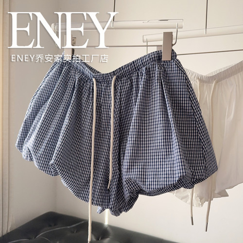 ENEY韩系蓬蓬减龄花苞短裤