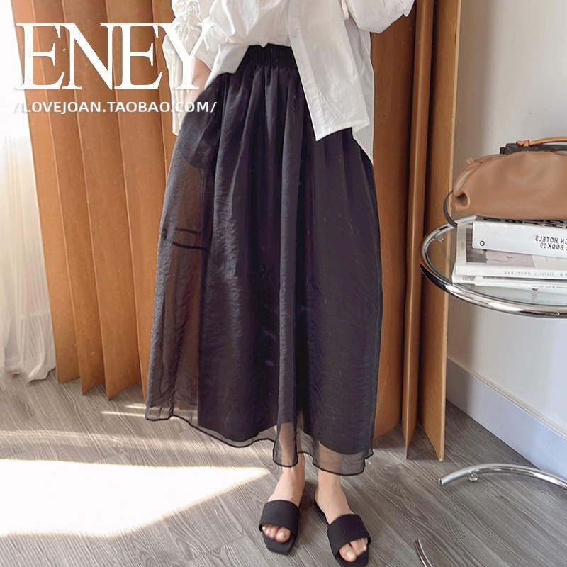 【朦胧美欧根纱】气质蓬蓬裙子新款春夏显瘦高腰A字中长伞裙,女装/女士精品,半身裙,淘宝优惠券,粉丝福利购,淘宝优惠卷