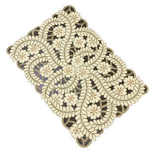 布艺欧式美式中式绣花桌布西餐垫微波炉床头柜镂空盖巾帘山花烂i.