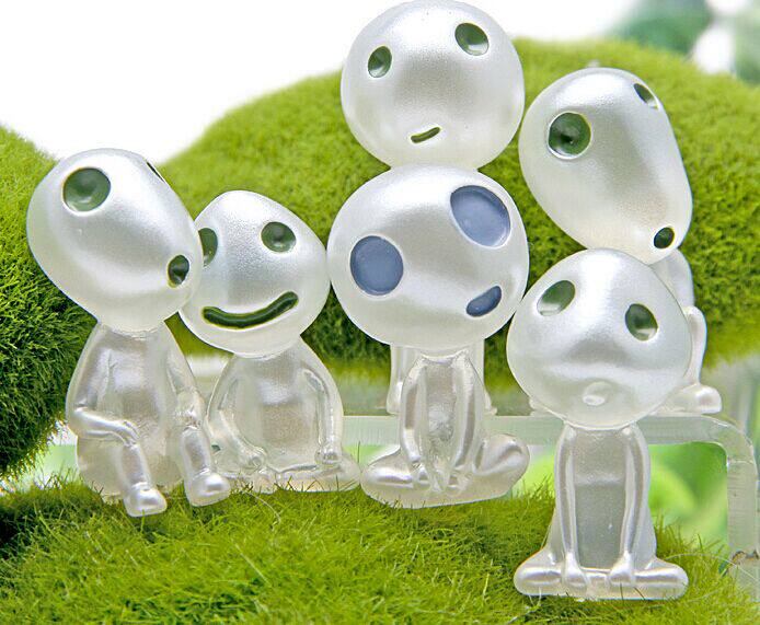 幽灵公主夜光树精灵手办diy微景观水陆缸苔藓摆件公仔玩偶