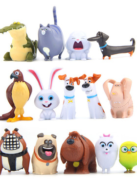 14款爱宠大机密The Secret Life of Pets手办diy百搭造景公仔摆件