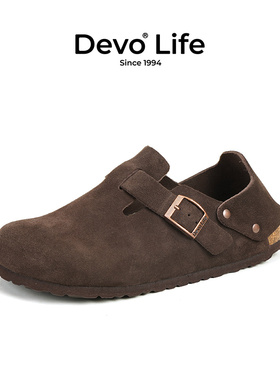 Devo/的沃软木鞋女两穿套脚舒适简约时尚复古文艺休闲单鞋56144