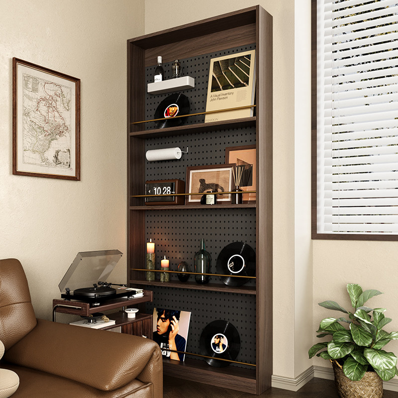 中式复古轻奢置物架洞洞板超薄储物柜厨房餐边柜客厅书报刊架定制,住宅家具,搁板/置物架/家用陈列架,淘宝优惠券,粉丝福利购,淘宝优惠卷