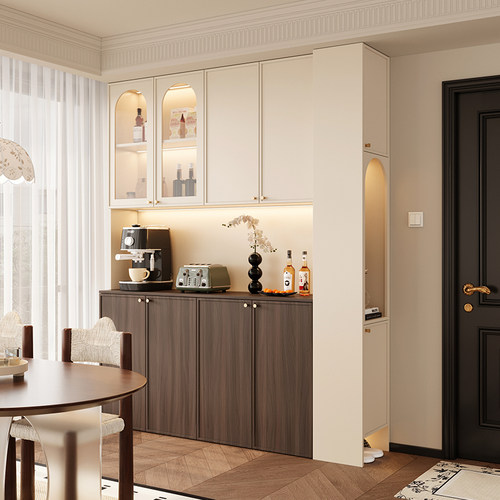 暧逸法式复古风鞋柜餐边柜一体