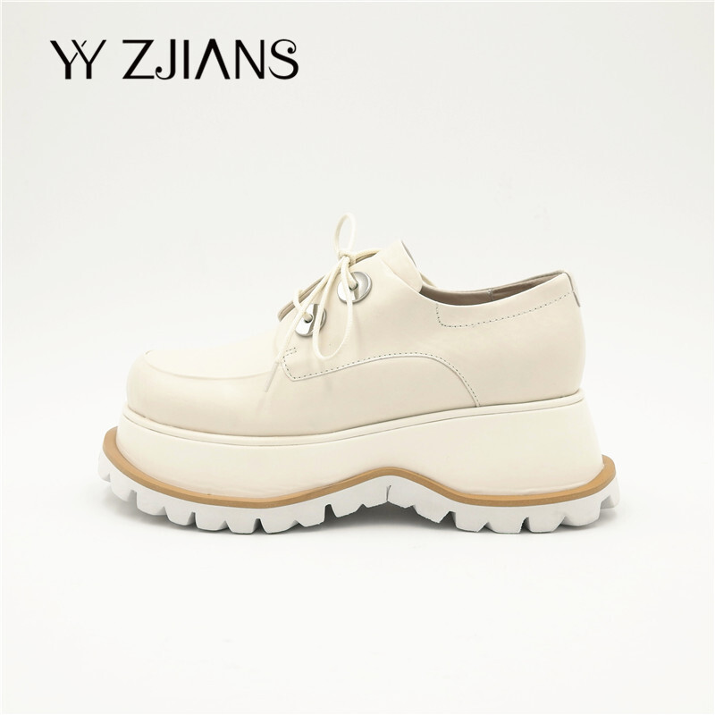 YYZJIANS女鞋真皮牛皮学院风潮流深口单鞋YY83214512(商场同款)