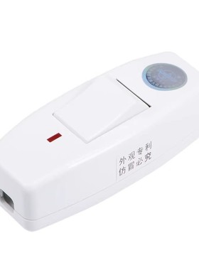 正品永坚大按钮中途开关白色带指示灯线上开关 双断合线250V6A