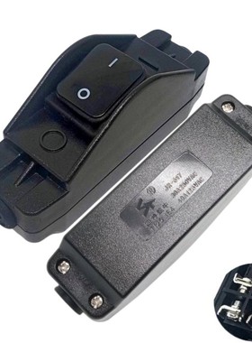 黑色大电流30A大功率IP65防水线上中途开关按键船型3-220V通用