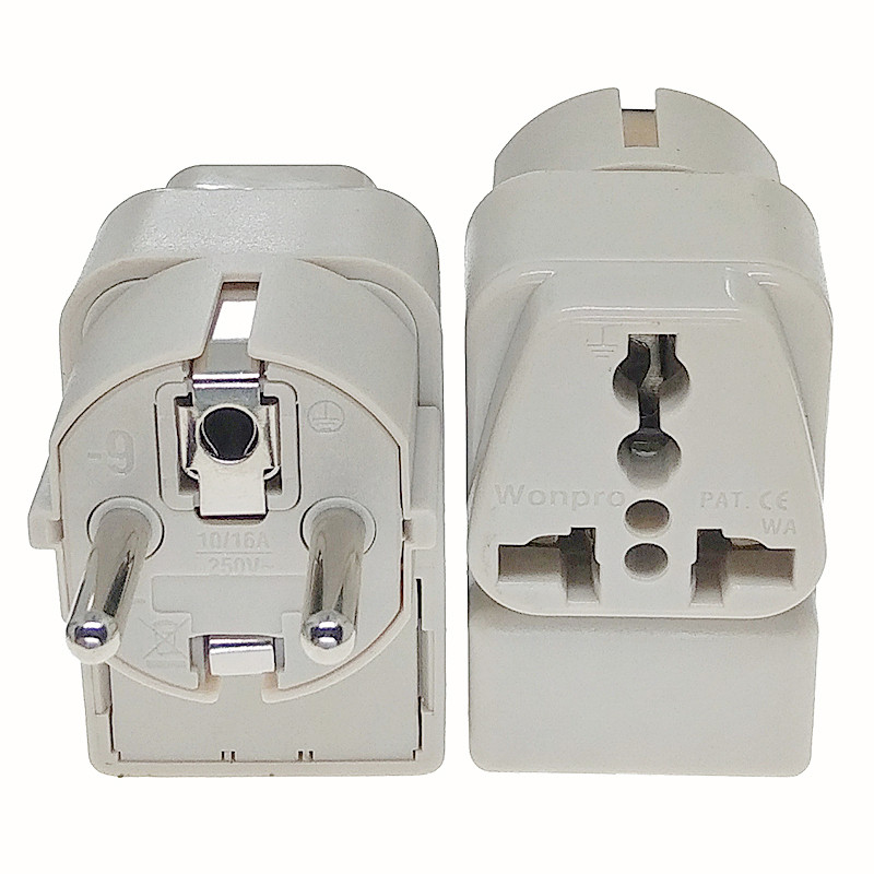 Wonpro稳不落德标一转二万用转换插头国标澳标美标英标欧标转德标