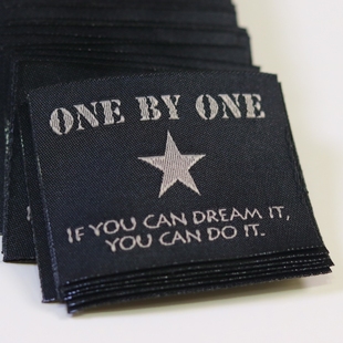 黑色织唛布标定制服装 领标商标设计织标源头工厂现货手工包包帽子