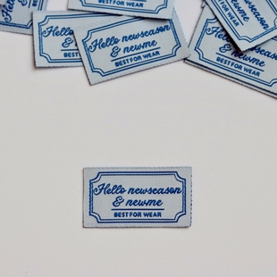 复古风英文字母商标设计现货源头印唛织唛织唛领标布标定制工厂店