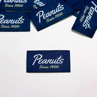 复古风英文字母商标设计现货源头印唛织唛布标领标服装 织唛定制