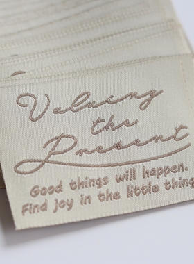 ins极简风格英文字母布标织唛服装辅料领标设计定制织标工厂现货