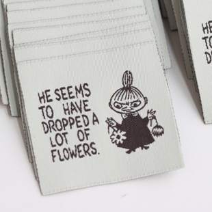 现货可爱卡通小女孩织唛布标服装 辅料领标设计定制织标源头工厂