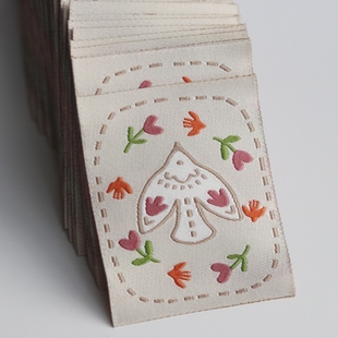 飞鸟与自然10小鸟卡通织唛商标布标领标源头工厂服装 辅料定制现货