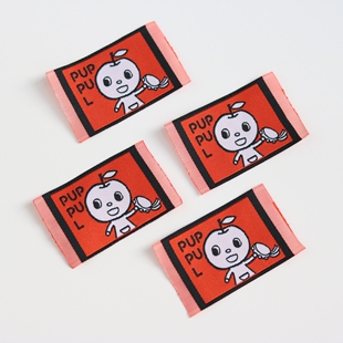 水果派队领标织唛织标签精致可爱卡通布标服装 饰贴 包包帽子辅料装