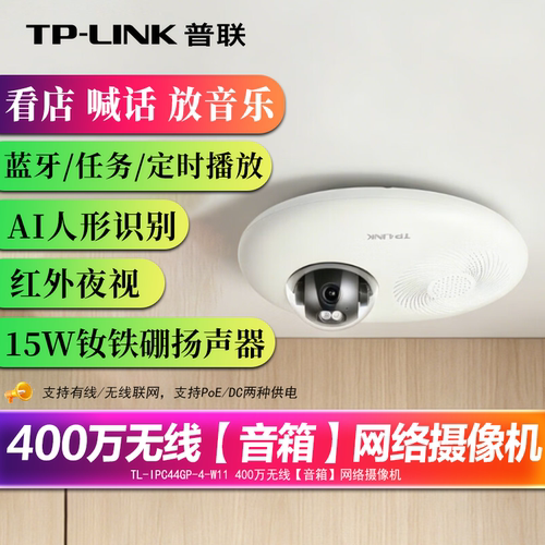 TPLINKPOE监控摄像头400万音箱