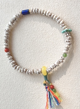 天然星月菩提 蜜蜡南红 青金石多宝手链 规格3*5mm左右