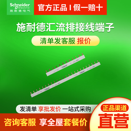 施耐德汇流排断路器空气开关接线排DPN双进双出12回路汇流铜排