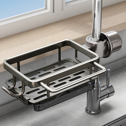 水龙头置物架厨房水槽放抹布海绵钢丝球架子水池洗碗槽收纳沥水篮