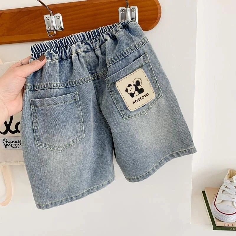 儿童牛仔短裤夏季2025新款男童帅气休闲百搭中裤小男孩五分裤潮酷