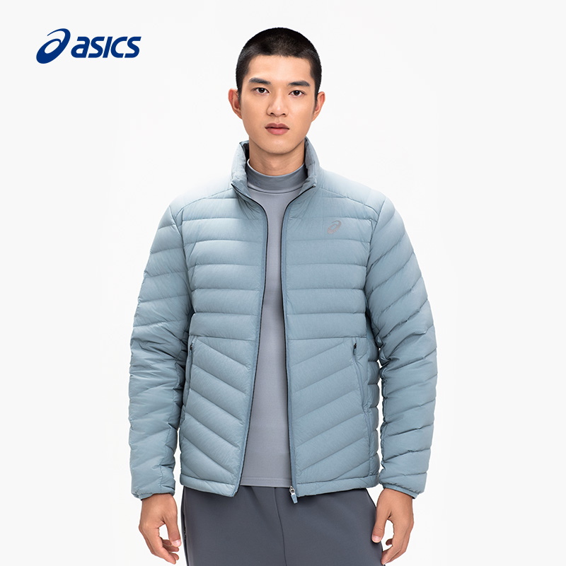 ASICS亚瑟士新款男式御寒保暖运动羽绒夹克弹力时尚运动羽绒服