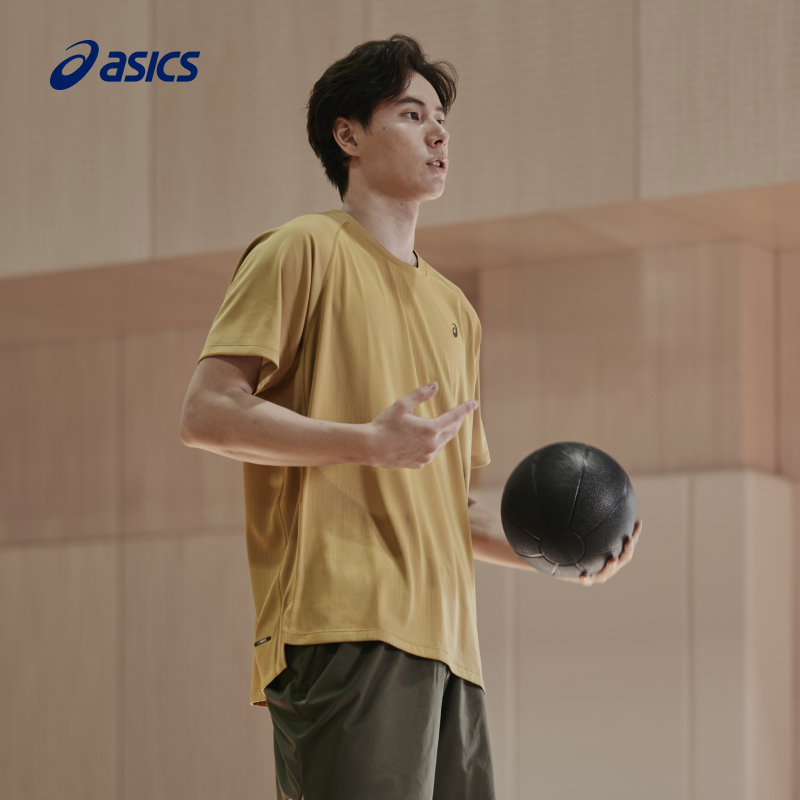 亚瑟士男子高透气运动T恤