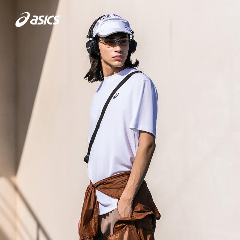 ASICS亚瑟士男子网球T恤干爽柔软透气时尚舒适圆领运动短袖T恤
