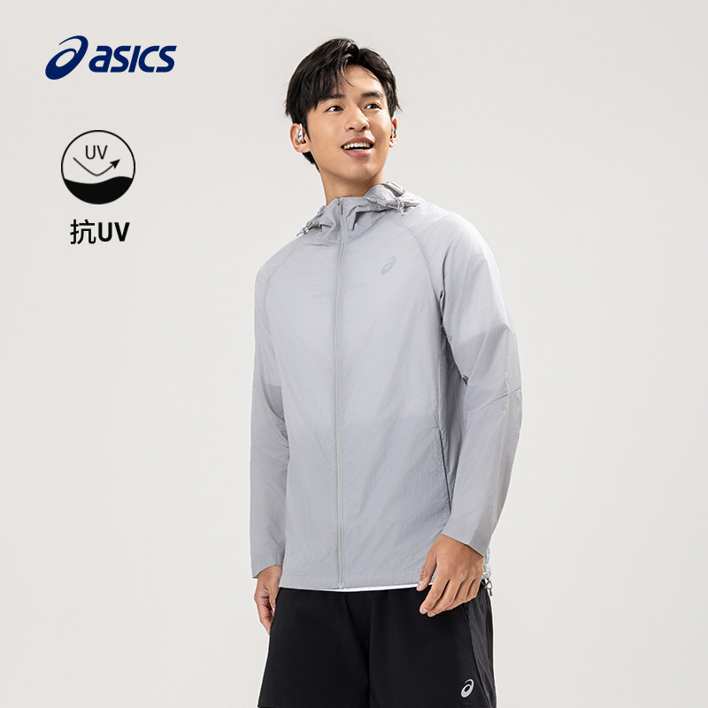 ASICS亚瑟士新款男子轻薄防晒跑步运动夹克时尚透气夹克外套