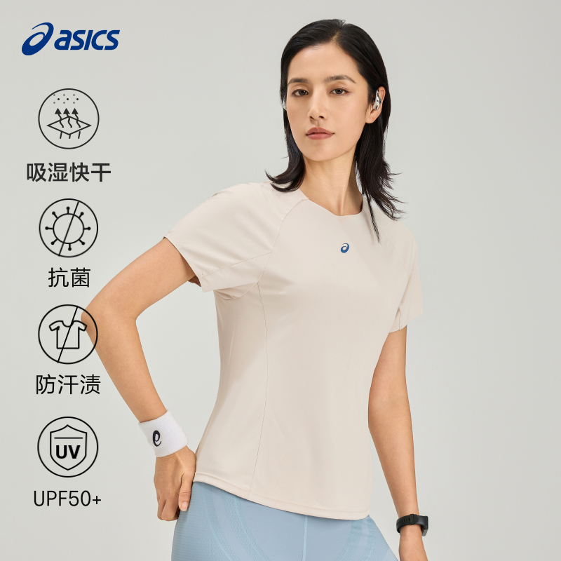 ASICS亚瑟士新款女子D.FRESH 2.0跑步短袖T恤舒适抗紫外线运动T恤
