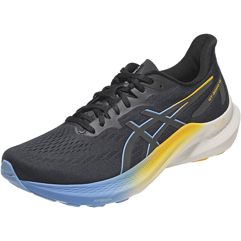 ASICS亚瑟士GT-2000 12男子反光夜跑跑鞋稳定支撑透气专业运动鞋