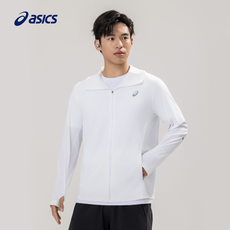 ASICS亚瑟士新款男子防晒跑步夹克外套反光弹力舒适运动外套